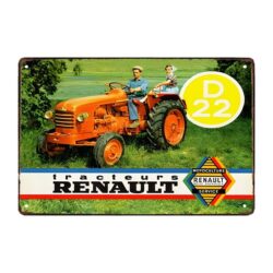 landwirtschaftliche metallplatte renault d 22