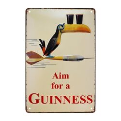 metallplatte ziel fur ein guinness