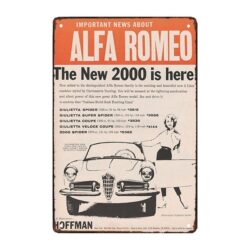 alpha romeo metallplatte