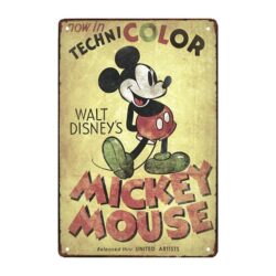 old disney metallplatte