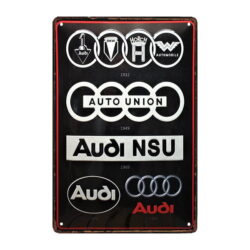 audi metallplatte