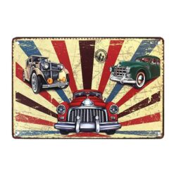 metallplatte auto vintage 1