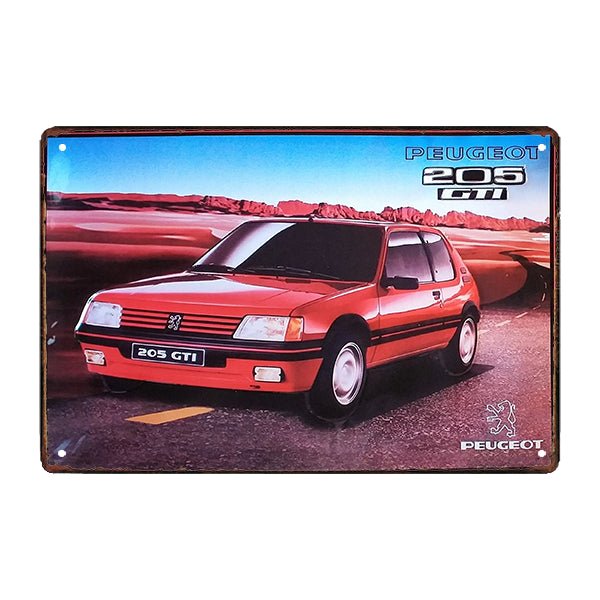 automobil metallplatte 205 gti automobil metallplatte 205 gti