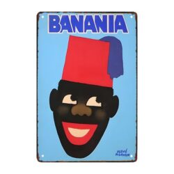 werbe bananen metallplatte