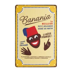 gealterte banane metallplatte