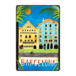 barcelona metallplatte