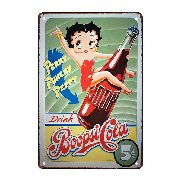 metallplatte betty boop coca cola metallplatte betty boop coca cola