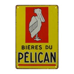 pelikan bier metallplatte