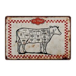 rindfleisch metallplatte
