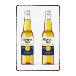corona flasche metallplatte