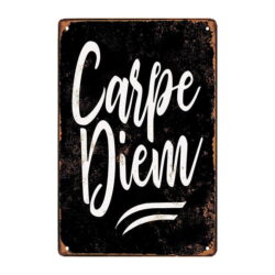 metallplatte carpe diem