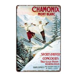 metallplatte chamonix mont blanc