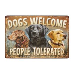 hunde metallplatte