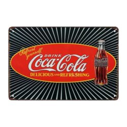 metallplatte coca cola 2007