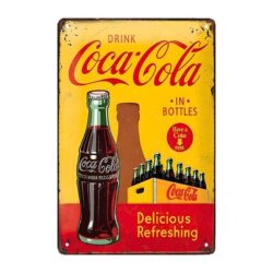 metallteller coca cola kostliches erfrischungsgetrank