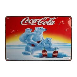metallplatte coca cola eisbar
