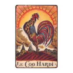 metallplatte coq hardi