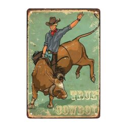 cowboys metallplatte