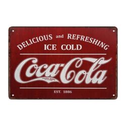 metallplatte kuche coca cola