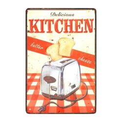metallplatte kuche retro