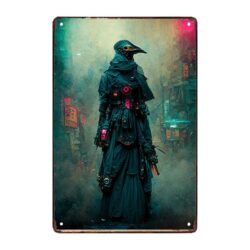 metall cyberpunk plakette