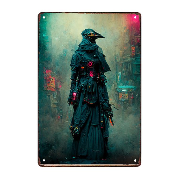 metall cyberpunk plakette metall cyberpunk plakette