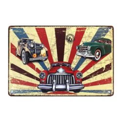 metall deko auto schild