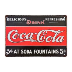 metall deko coca teller