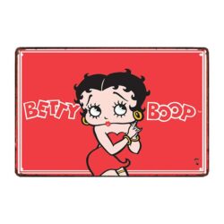 metallplatte deko kuche betty boop