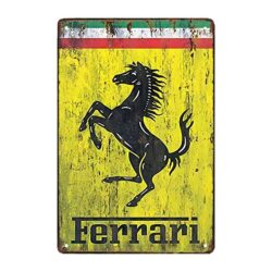 metallplatte deko ferrari