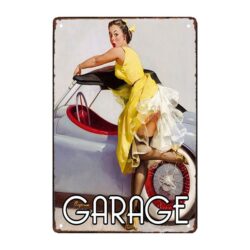 sexy garage deko metallplatte 1