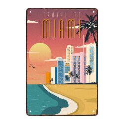 metallplatte deko miami