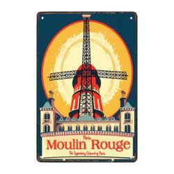 metallplatte deco moulin rouge