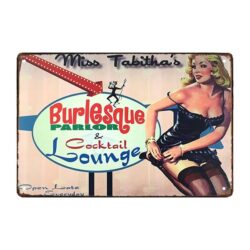 metalldeko pin up 1 plakette