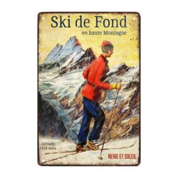 metall deko skiplatte