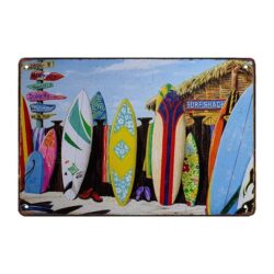 metall deko surf plakette