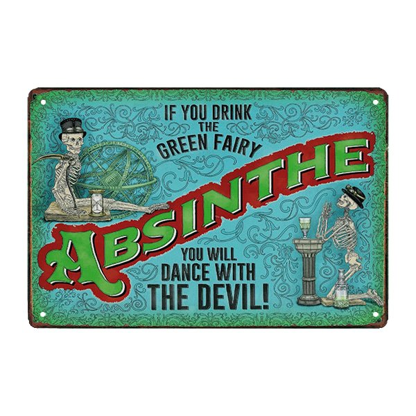 metallplatte deko vintage kuche absinth metallplatte deko vintage kuche absinth