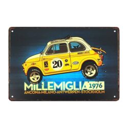 metall deko vintage wandplatte autos rennsport