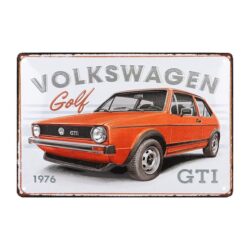 metall deko platte vw golf 1
