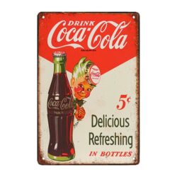 dekorative metallplatte coca cola