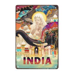 dekorative metallplatte indien