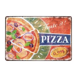 dekorativer pizzateller aus metall