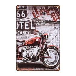 vintage motorrad dekorations metallplatte
