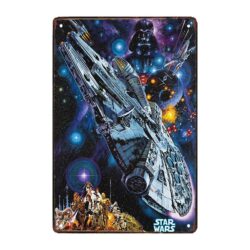 millennium falcon metallplatte