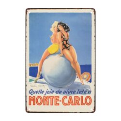 alte werbetafel was fur die freude am leben in monte carlo ist