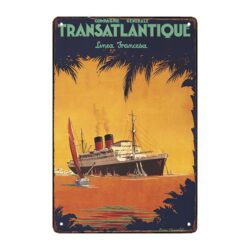 altes transatlantisches werbeschild