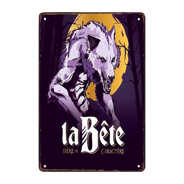 bier la bete werbeteller bier la bete werbeteller