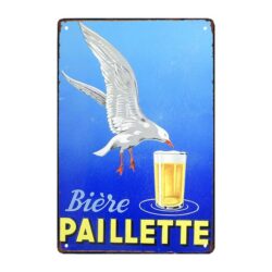 werbeteller bier paillette