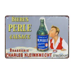 werbeteller bier perle d alsace von hardy