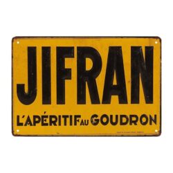 metall werbeplatte jifran teer aperitif